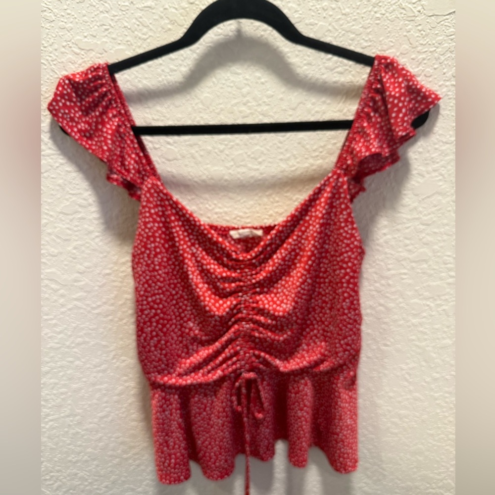 Meraki Red Patterned Women's Blouse